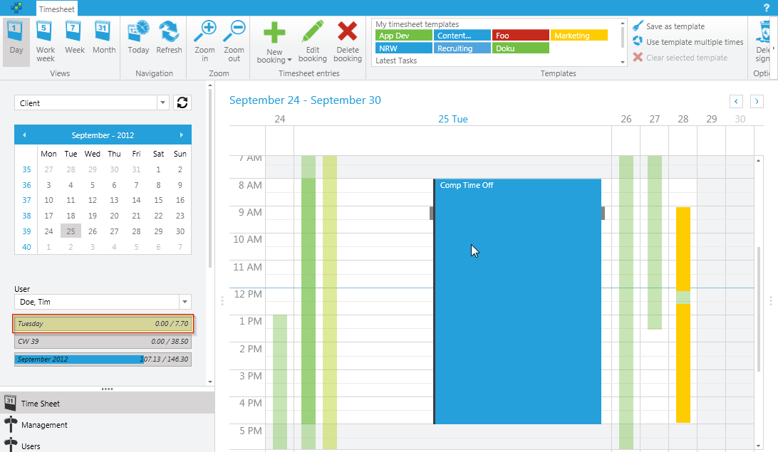 Weighted Timesheet